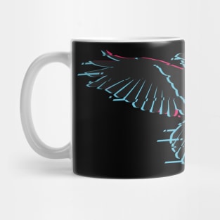 Crows : glitch art effect Mug